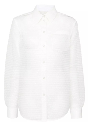 Helmut Lang curved bubblewrap shirt - White