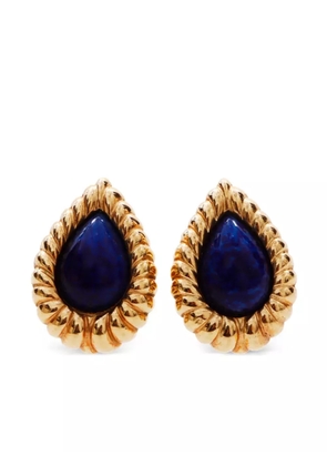 Christian Dior Pre-Owned 1990s teardrop clip-on earrings - Gold