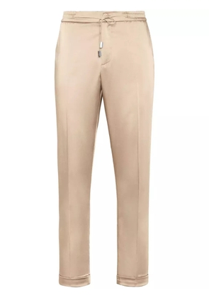 Philipp Plein satin tailored trousers - Neutrals