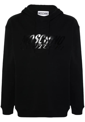 Moschino logo-print cotton hoodie - Black