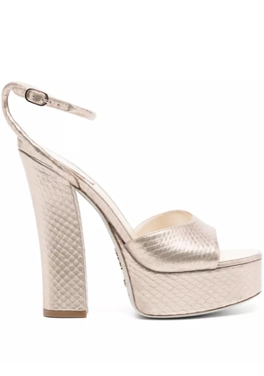 René Caovilla 140mm Ayersilk-shadow strass sandals - Neutrals
