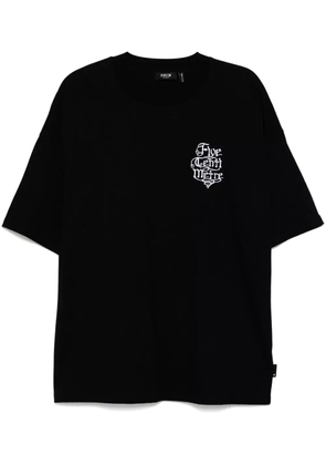 FIVE CM logo-embroidered T-shirt - Black