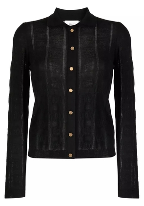 Bally monogram-jacquard wool cardigan - Black