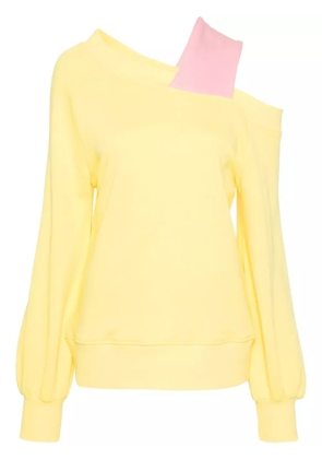 Ioana Ciolacu Nutmeg cold-shoulder sweatshirt - Yellow
