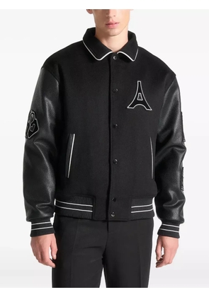 Manière De Voir Oscar varsity bomber jacket - Black