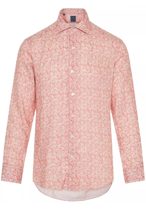 Barba floral-print linen shirt - Red