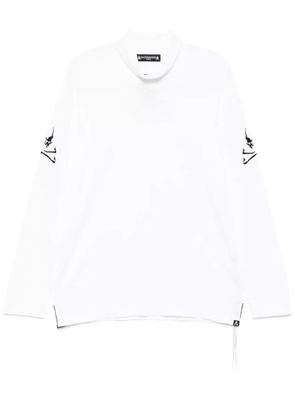 Mastermind World logo embroidery long-sleeves T-shirt - White
