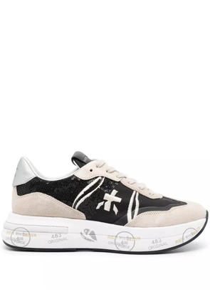 Premiata Cassie sequin-embellished sneakers - Black