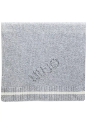 LIU JO logo-embellished scarf - Grey