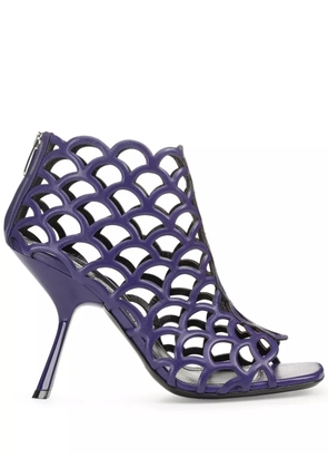 Sergio Rossi Mermaid leather cage sandals - Blue