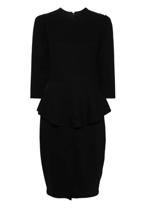 STYLAND peplum waist midi dress - Black