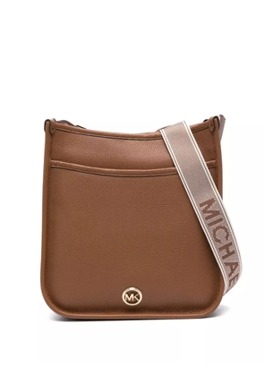 Michael Michael Kors logo-plaque leather shoulder bag - Brown