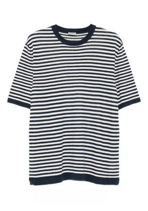 gallia Derek stripes linen t-shirt - Blue