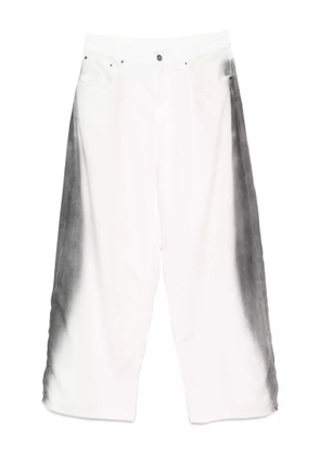 CROQUIS tie-dyed jeans - White