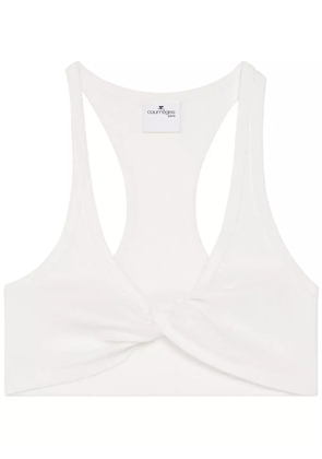 Courrèges Twist-detailing top - White