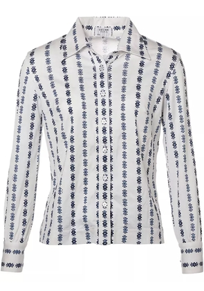 Celine Pre-Owned 1980-1990s floral-print shirt - White