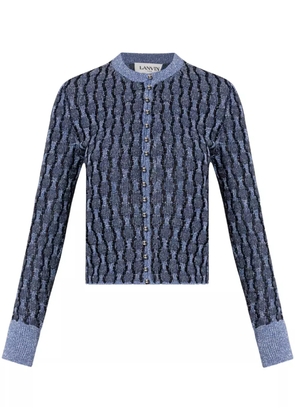 Lanvin metallic knitted cardigan - Blue