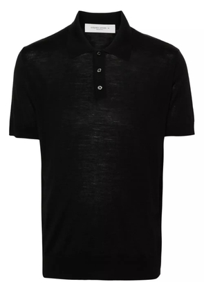 Golden Goose fine-knit polo shirt - Black