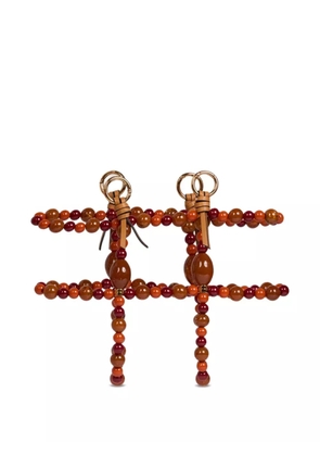 ETRO marble-embellished cage bag - Orange