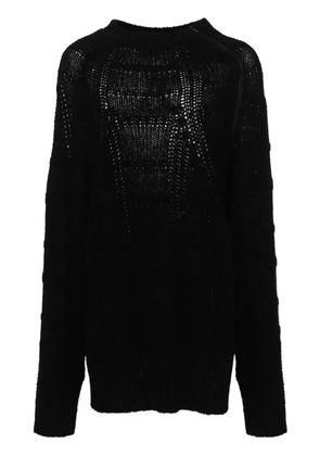 Yohji Yamamoto fisherman's knitted sweater - Black