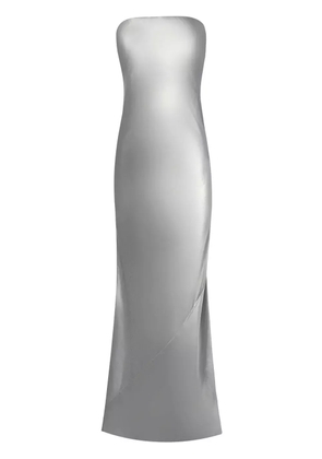 Alejandra Alonso Rojas bow-detail bustier gown - Silver