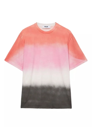 MSGM gradient cotton t-shirt - Orange