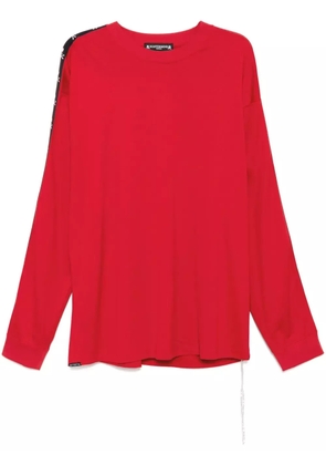 Mastermind World logo-tape long sleeve T-shirt - Red