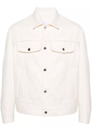 Neil Barrett panelled twill shirt jacket - White