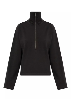 LEMAIRE high-neck zip-up sweatshirt - Black