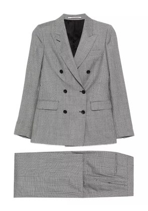 Tagliatore double-breasted checked wool blazer - Grey