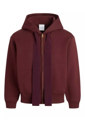 Patou logo-embroidered zip-up hoodie