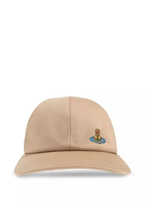 Vivienne Westwood Orb-embroidered baseball cap - Neutrals