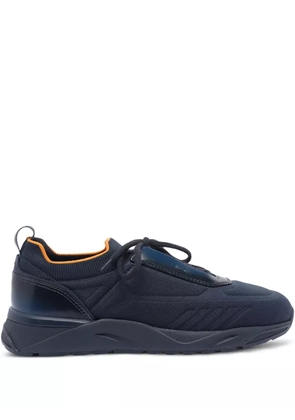 Santoni lace-up knitted sneakers - Blue