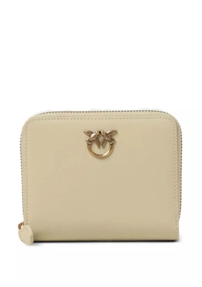 PINKO Love Birds zip wallet - Neutrals