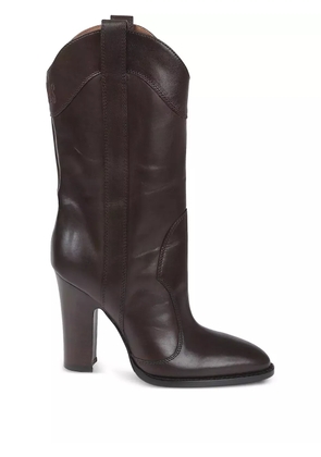 Paris Texas pointed-toe leather boots - Brown