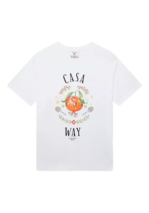 Casablanca Casa Way Orange Mascot T-shirt - White