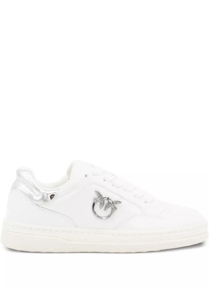 PINKO logo-detail leather sneakers - White