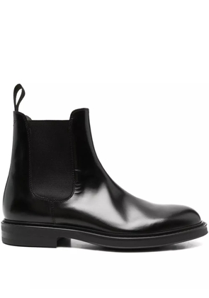 Green George elastic-panel leather boots - Blue