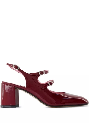 Carel Paris 50mm Banana patent-leather buckle pumps - Red