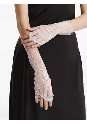 2310 STUDIO floral-lace gloves - White