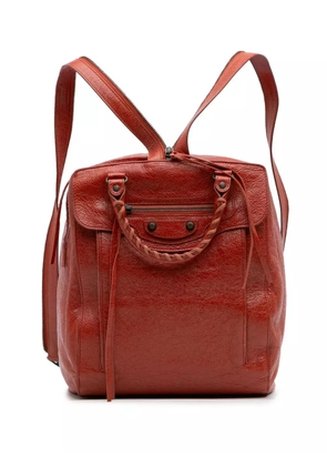 Balenciaga Pre-Owned 2014 Lambskin Motocross Classic Traveler Convertible backpack - Red