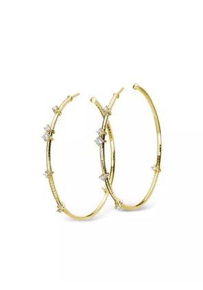 Mattia Cielo 18K yellow gold Rugiada diamonds hoop earrings