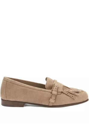 Ermanno Scervino tassel suede buckle loafers - Neutrals