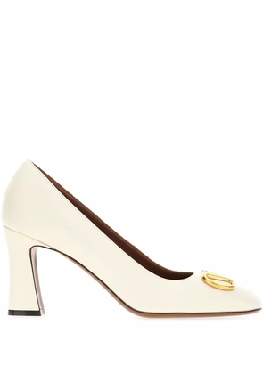 Valentino Garavani 80mm VLogo block-heel pumps - Neutrals