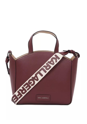 Karl Lagerfeld small Circle perforated tote bag - Red