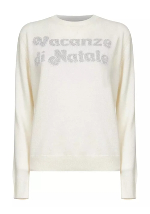 MC2 Saint Barth jacquard embroidered sweater - White