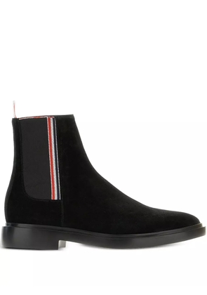 Thom Browne elastic-panel suede boots - Black