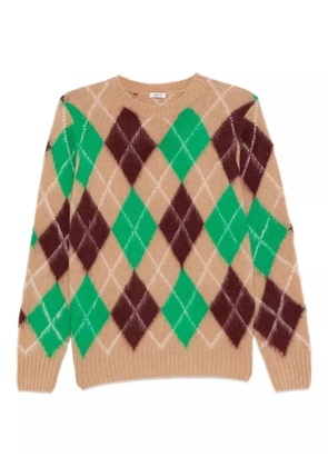 ASPESI argyle-pattern sweater - Brown