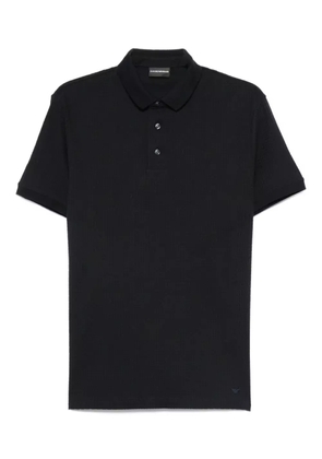 Emporio Armani cotton short-sleeve polo shirt - Blue