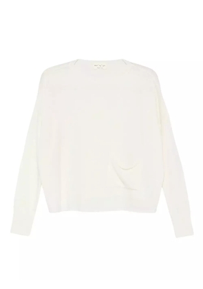 Ma'ry'ya round-neck sweater - White